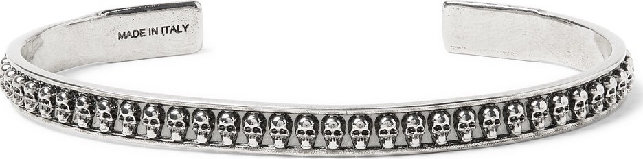 Alexander McQueen Skull Gunmetal-Tone Cuff