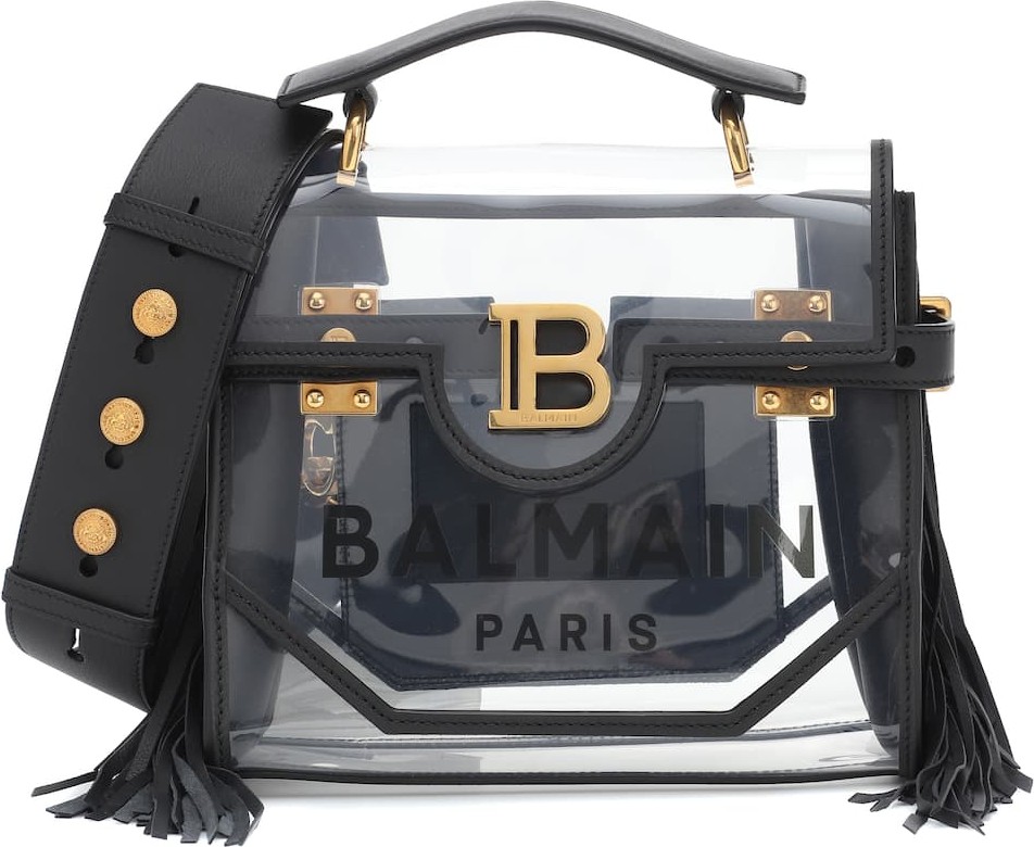 Balmain B-Buzz 23 PVC and leather tote