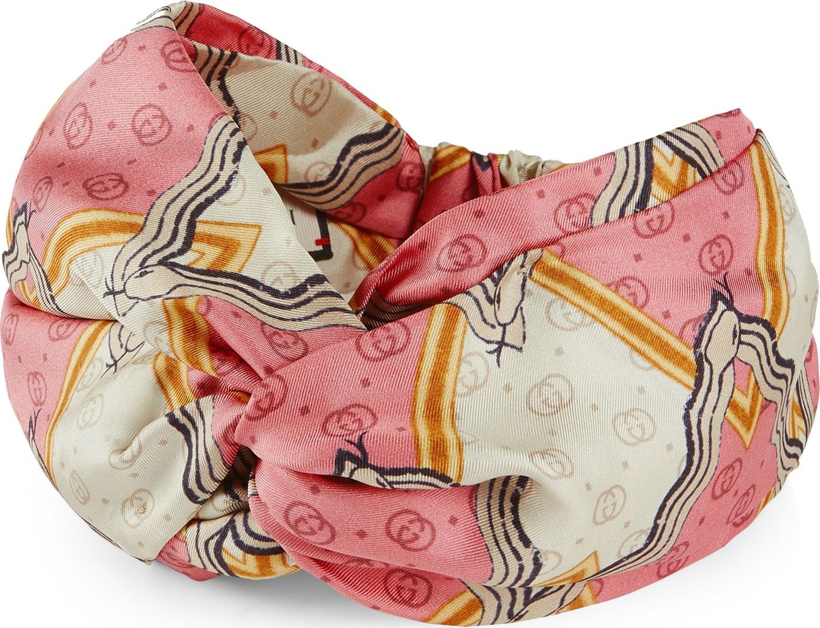 Gucci Snake Print Silk Headband