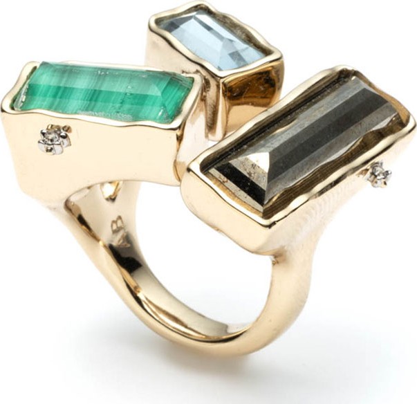 Alexis Bittar Molten Metal Stone Cluster Ring, Size 8