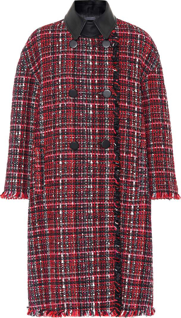 Alexander McQueen Tweed wool-blend coat