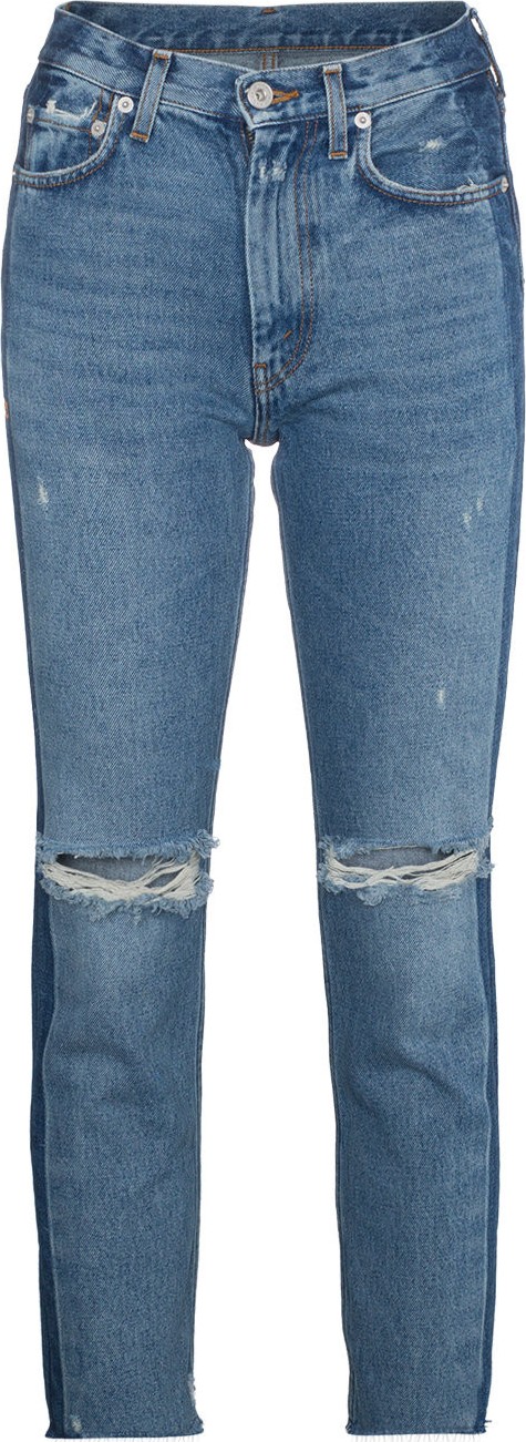 Heron Preston high rise ripped jeans