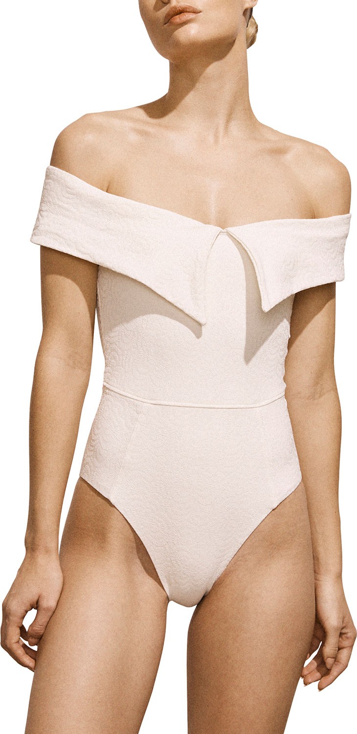 Amaiò Swim Jaqueline Strapless Maillot, Ivory