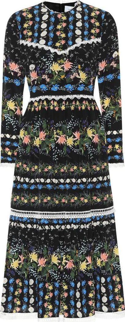 Erdem Georgie printed silk crêpe dress