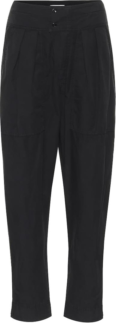 Isabel Marant Etoile Mariz high-rise cropped cotton pants
