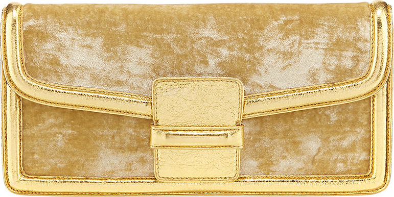 Dries Van Noten Velvet Envelope Clutch Bag