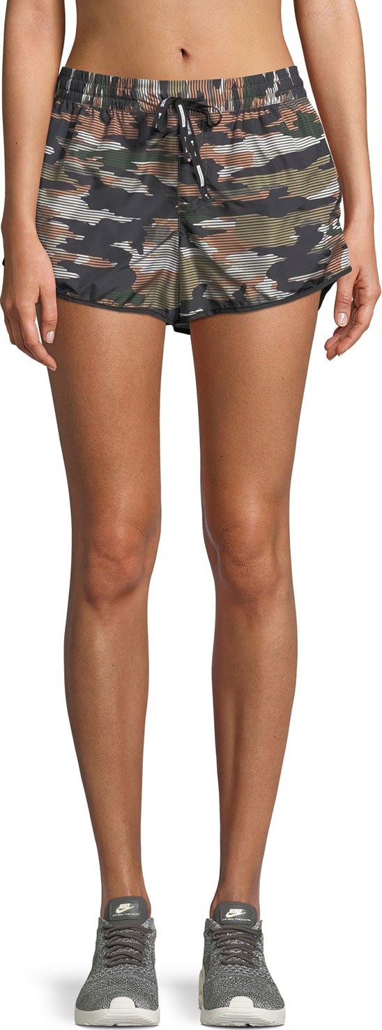 The Upside Striped Camo Running Shorts