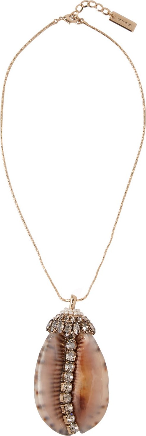Etro Shell, faux pearl and crystal pendant