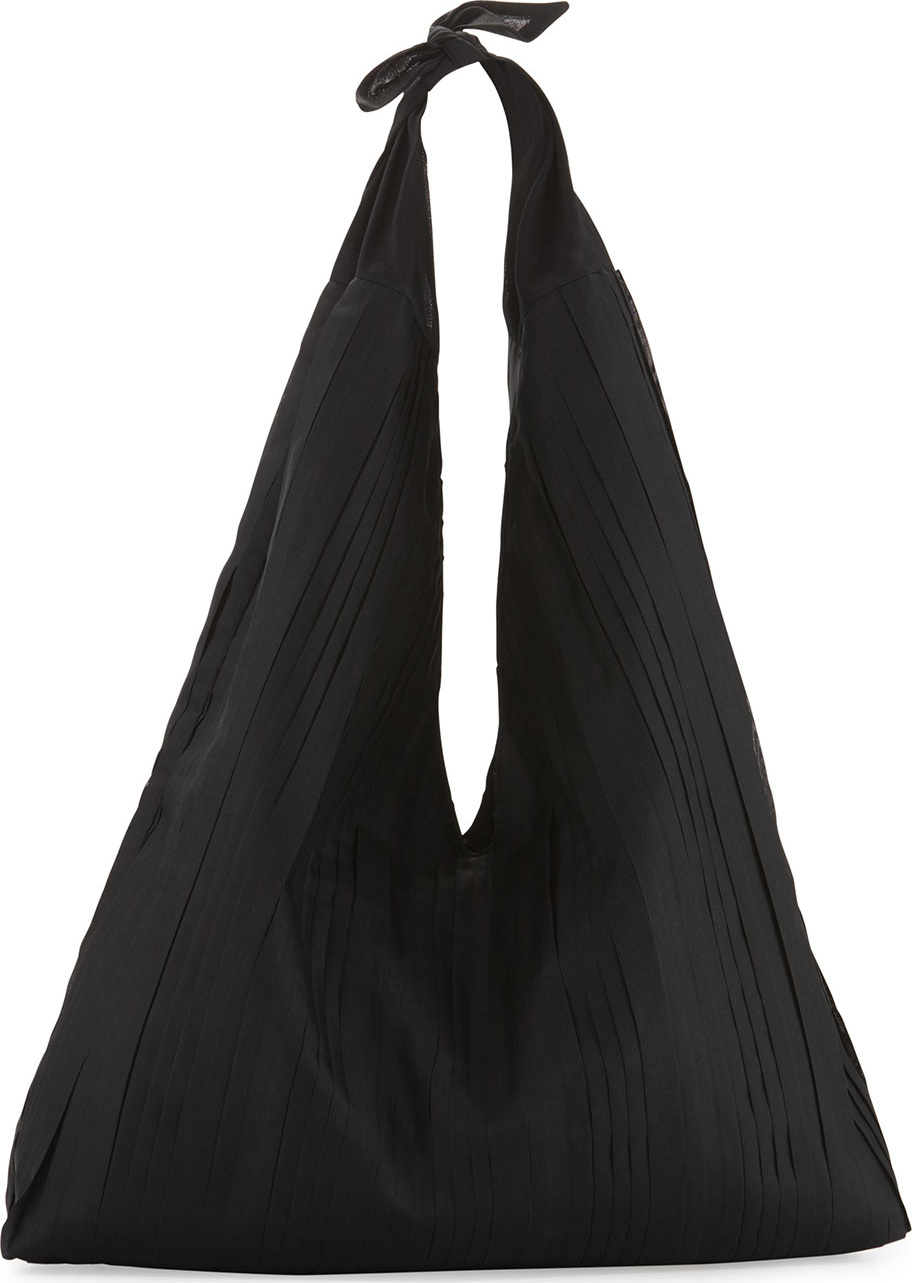 THE ROW Bindle Pleated Silk Mesh Hobo Bag