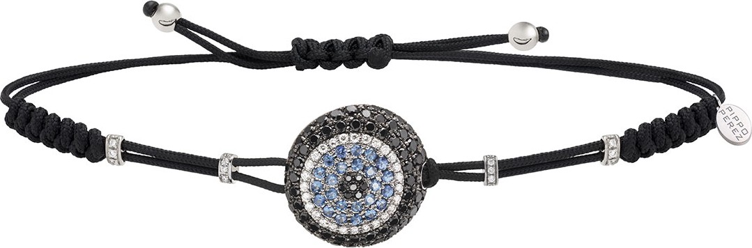 Pippo Perez 18k White Gold Diamond & Sapphire Fatima Eye Bracelet