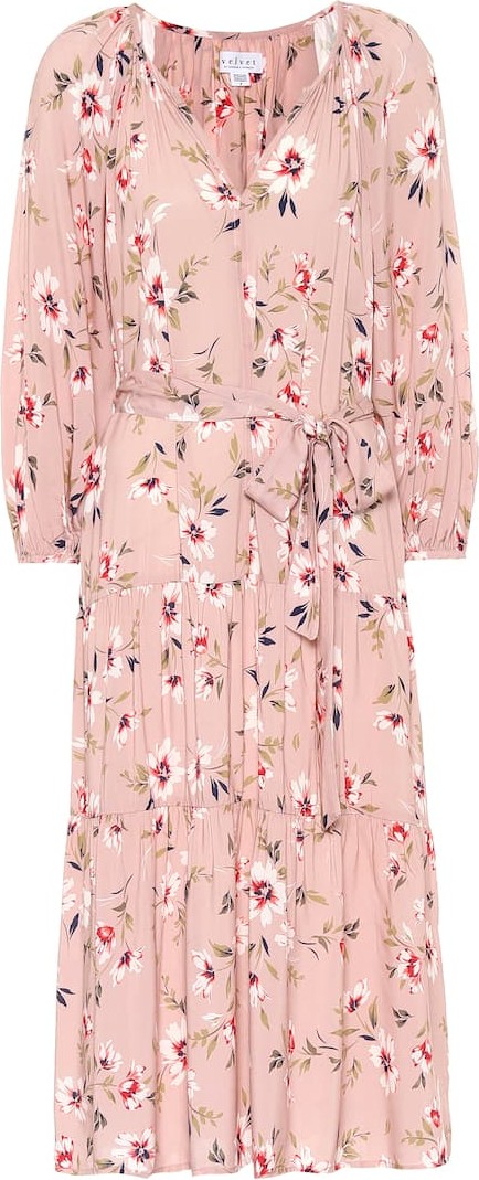 Velvet By Graham & Spencer Maddy floral midi dress