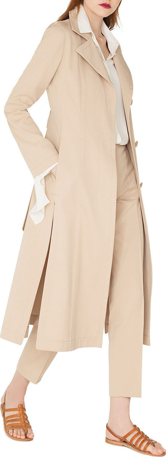 Akris Teri Single-Breasted Belted Cotton-Silk Gabardine Trench Coat