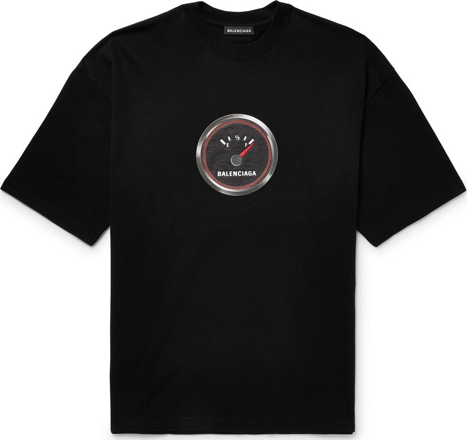 Balenciaga Printed Cotton-Jersey T-Shirt