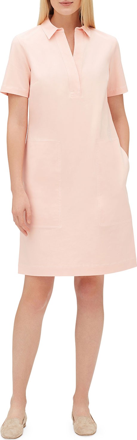 Lafayette 148 New York Novella Short-Sleeve Fundamental Bi-Stretch Dress