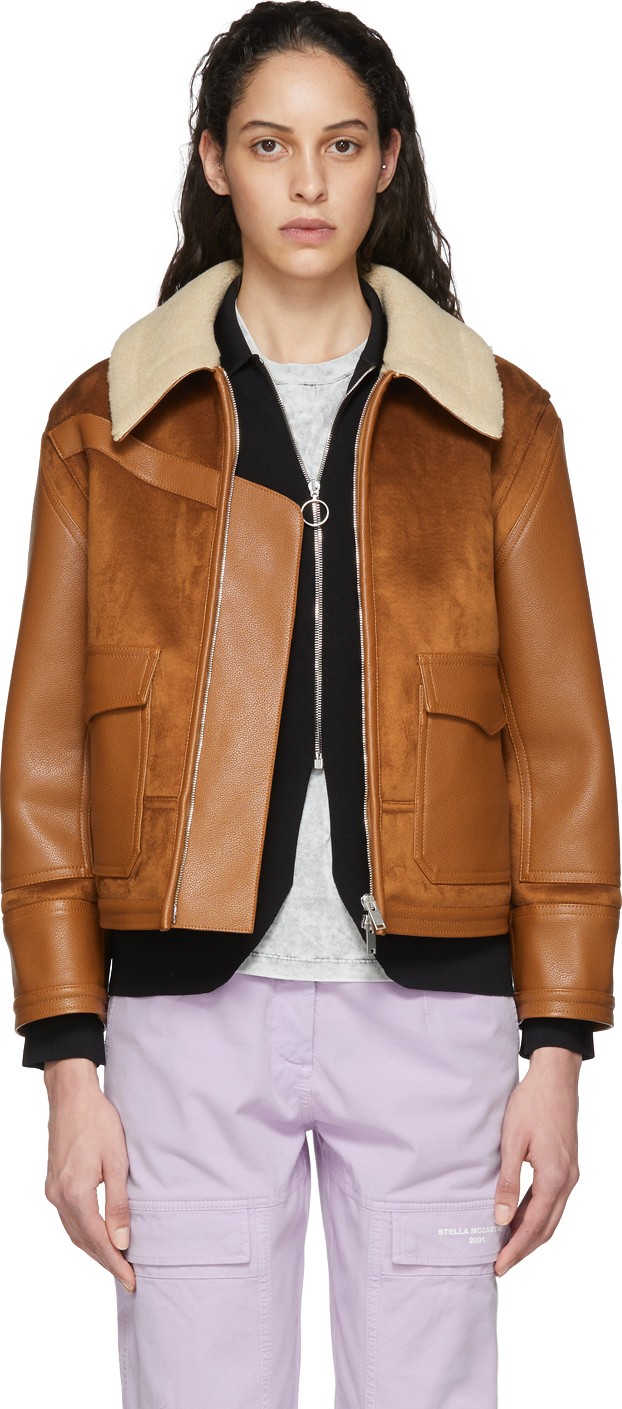 Stella McCartney Brown Skin Free Skin Jacket