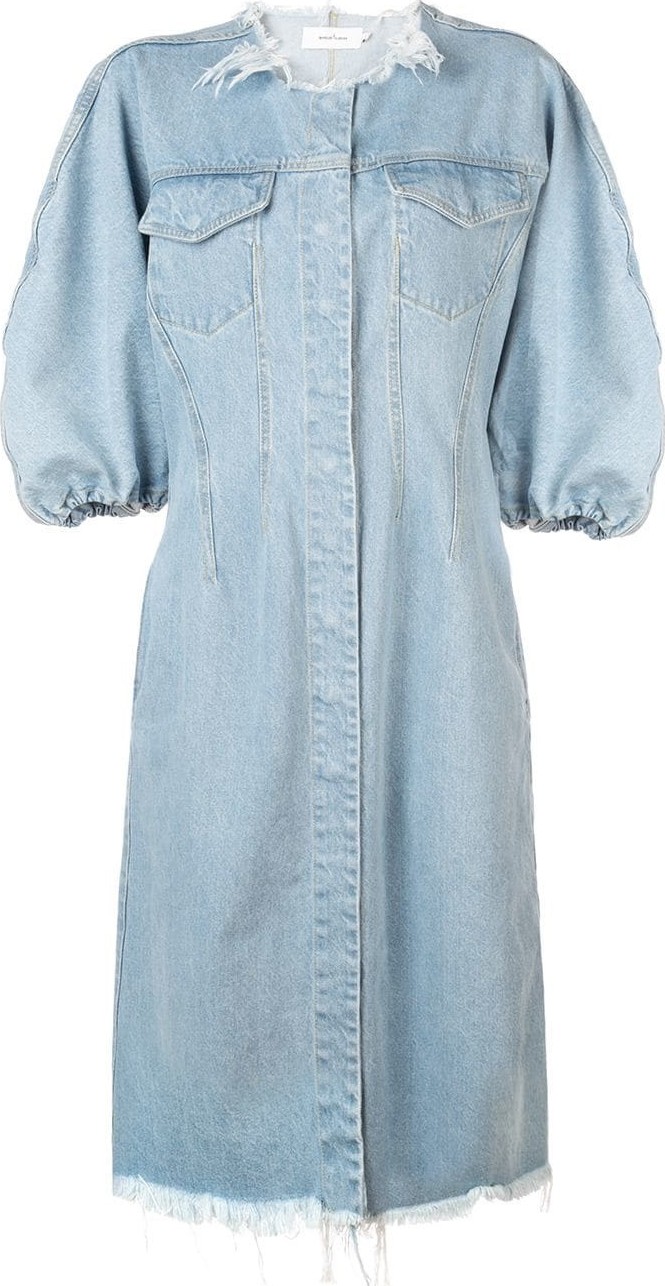 Marques'Almeida puff sleeve denim dress