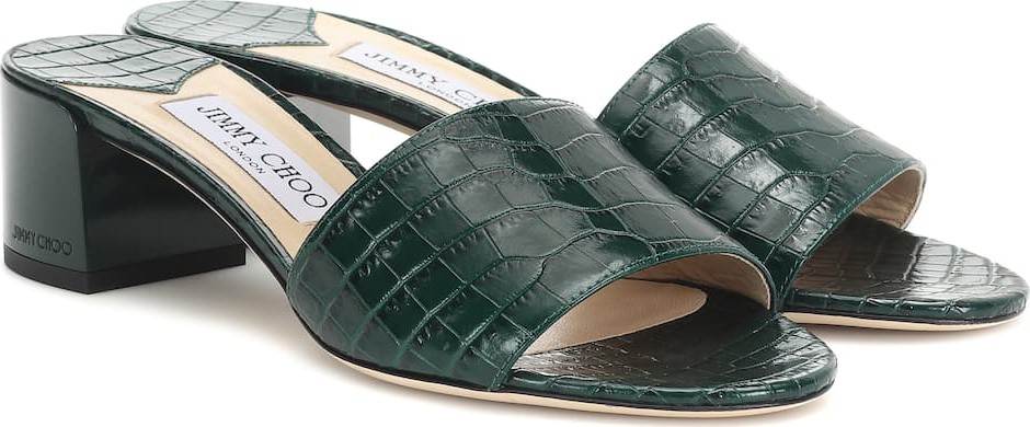 Jimmy Choo Joni 40 croc-effect leather sandals