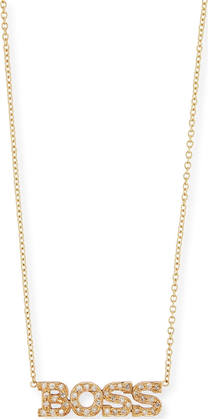 Zoe Chicco Personalized Four Letter Diamond Necklace in 14K Gold