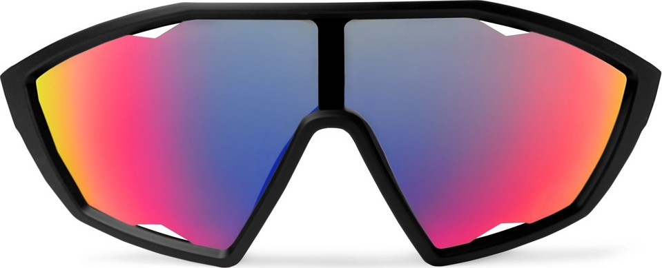 Prada Shield-Frame Rubber Sunglasses