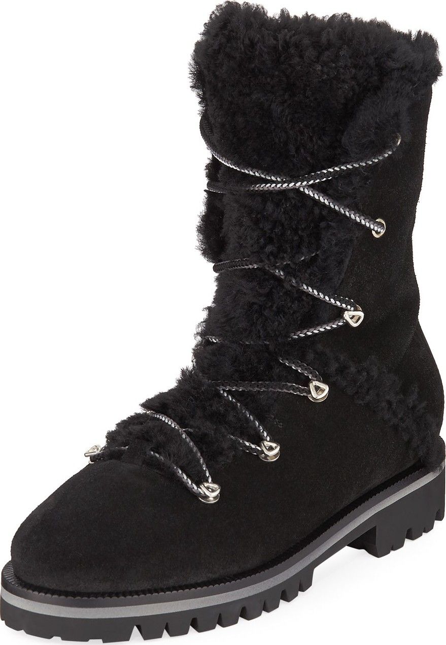 Yves Salomon Curly Mernillo Fox Tall Boots