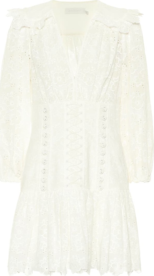 Zimmermann Honour Corset lace minidress