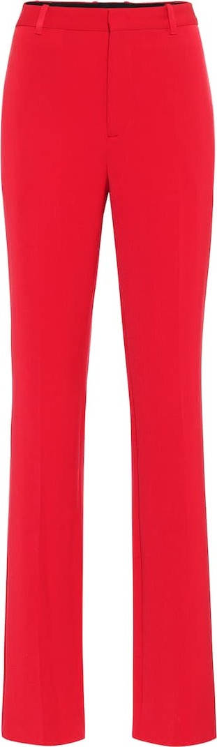 Balenciaga High-rise straight wool pants