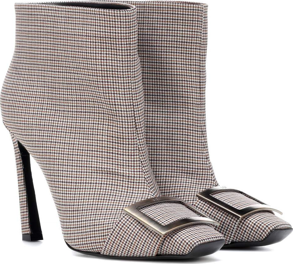 Roger Vivier Trompette houndstooth ankle boot