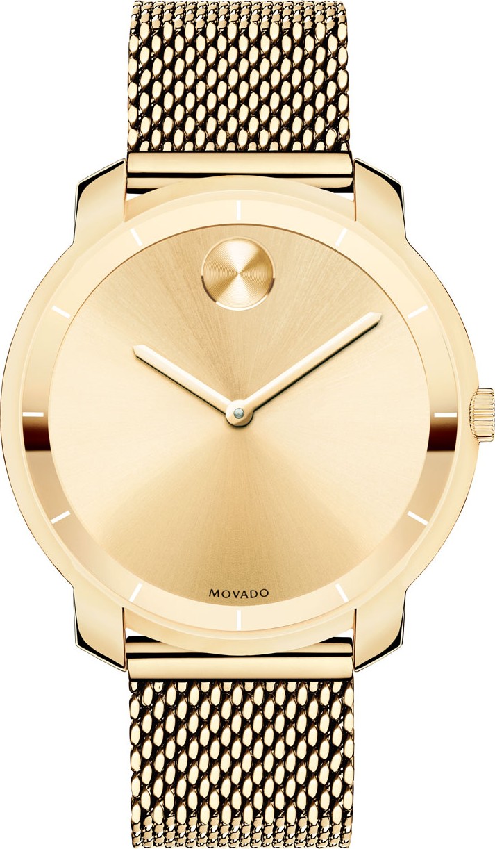 Movado 36mm BOLD Mesh Watch, Golden