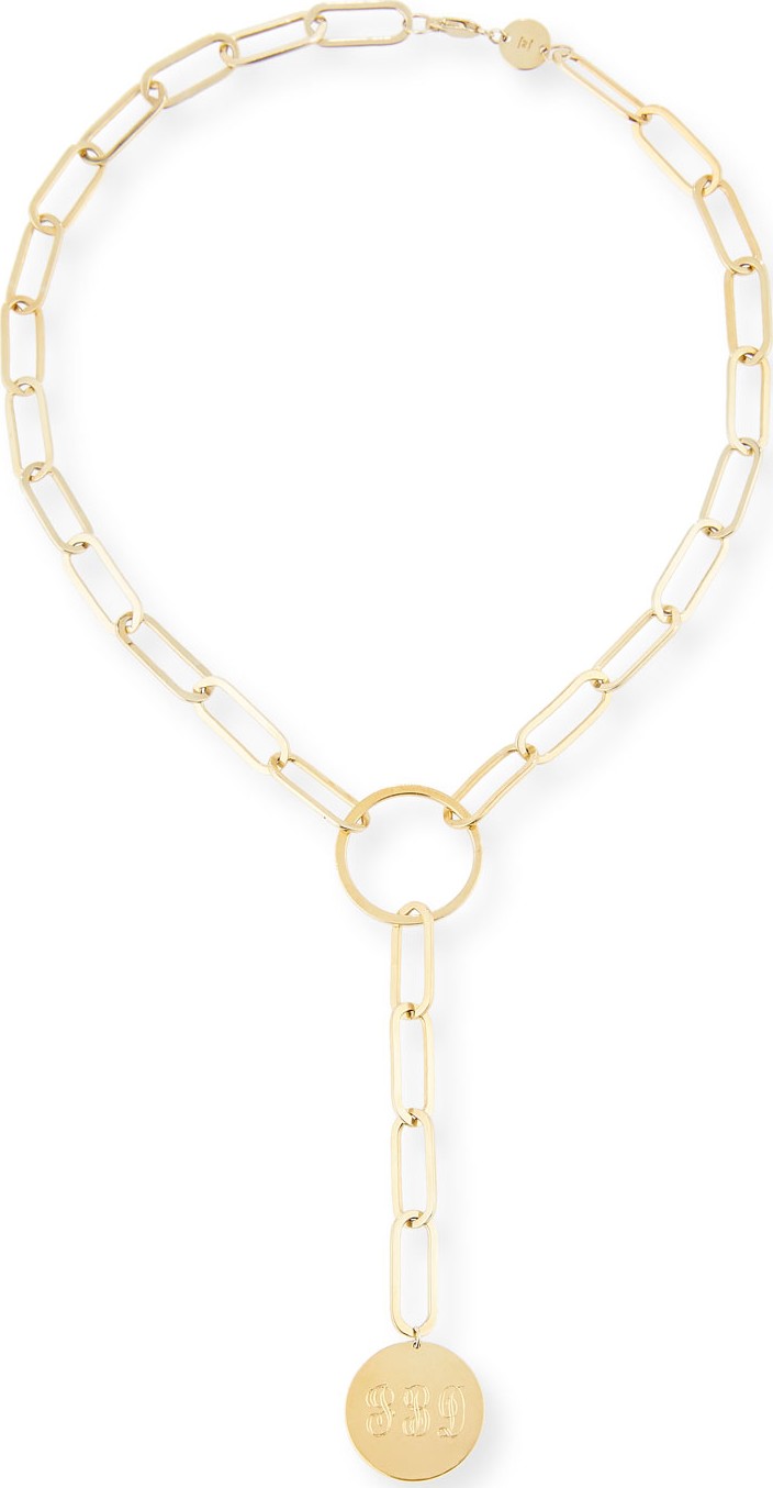 Jennifer Zeuner Jewelry Marla Jumbo Lariat Monogram Necklace