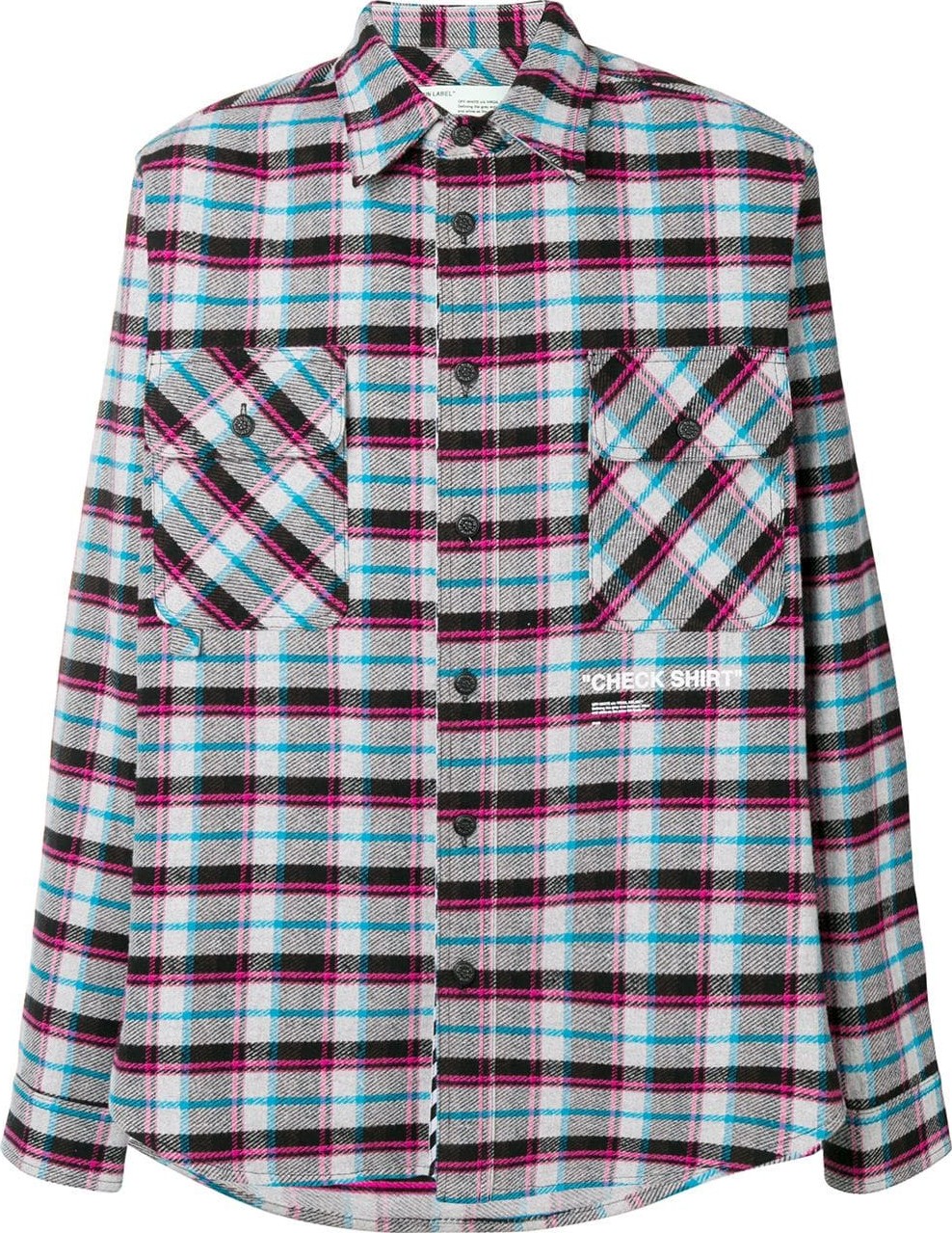 Off White check long-sleeve shirt