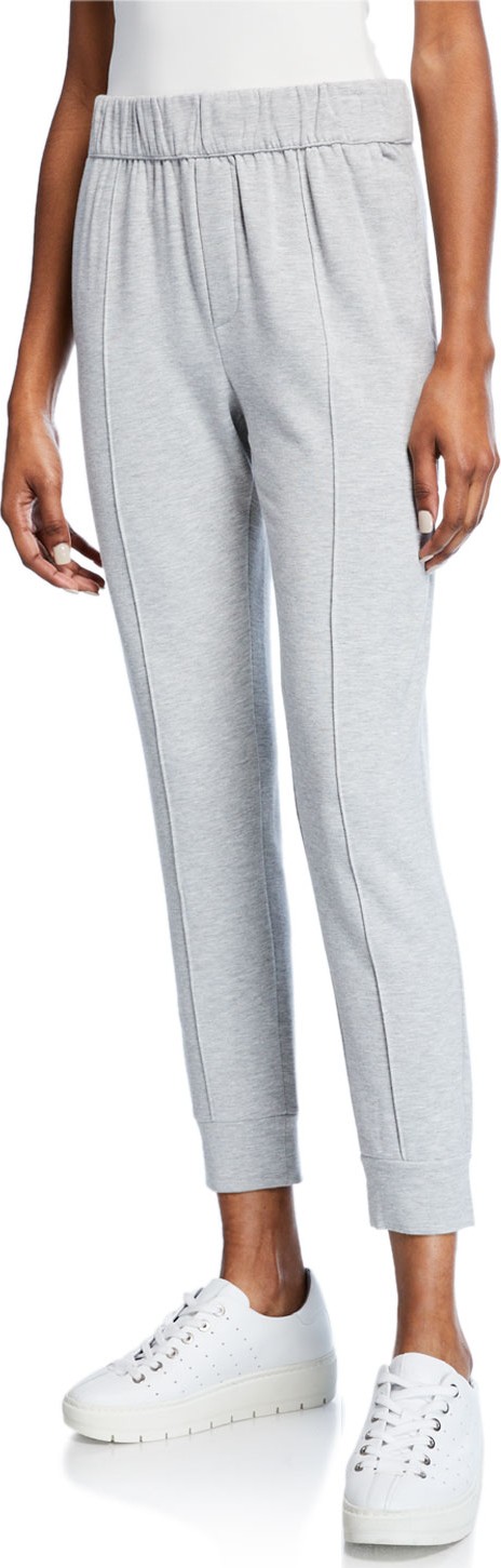 ENZA COSTA Pintuck Cropped Pull-On Jogger Pants