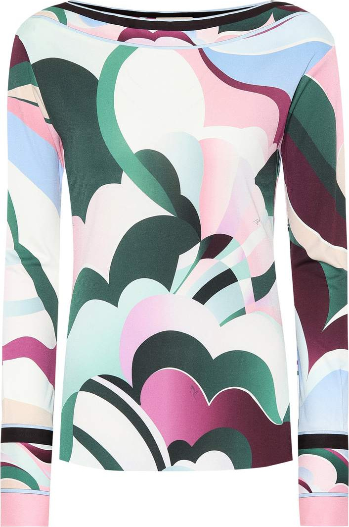 Emilio Pucci Printed silk-blend top