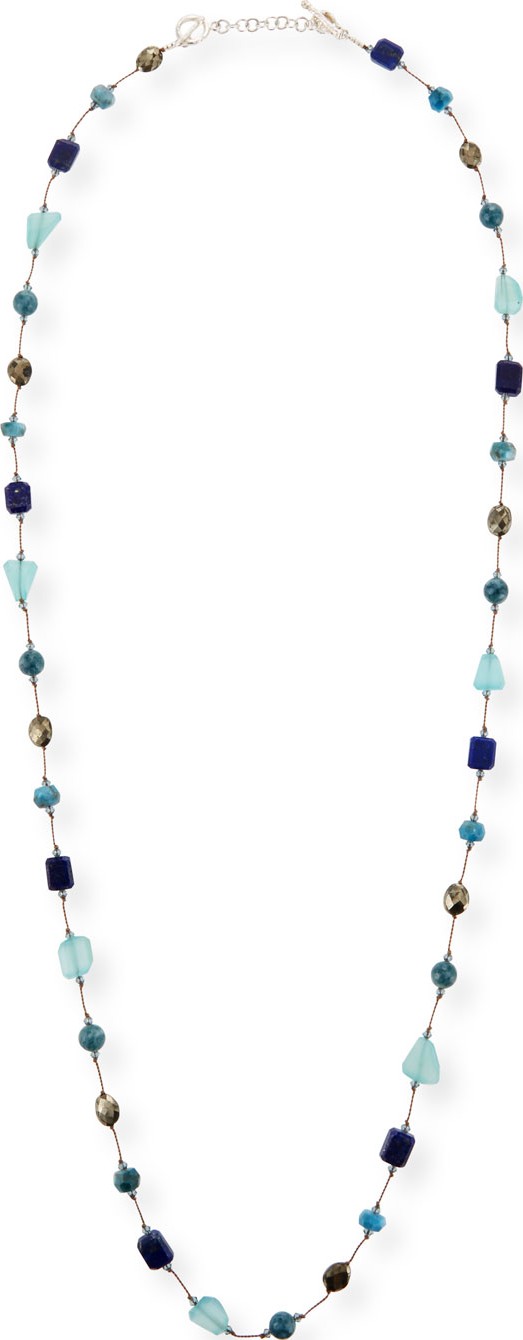 Margo Morrison Mixed Blue Stone Necklace