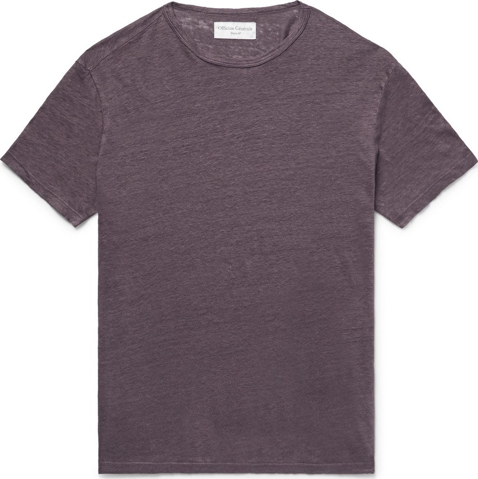 Officine Générale Mélange Linen T-Shirt