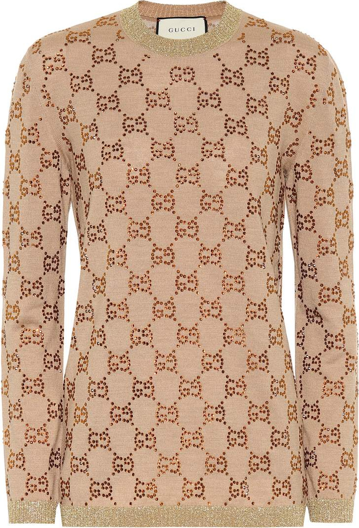 Gucci GG embellished wool sweater