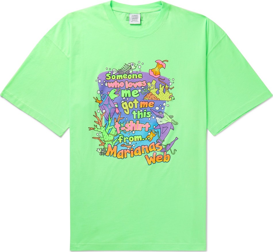 Vetements Oversized Printed Cotton-Jersey T-Shirt