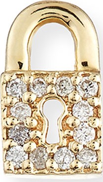 Sydney Evan 14k Diamond Lock Single Stud Earring