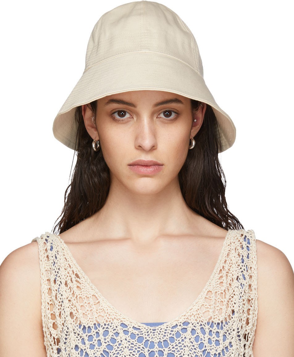 Jil Sander Off-White Denim Bucket Hat