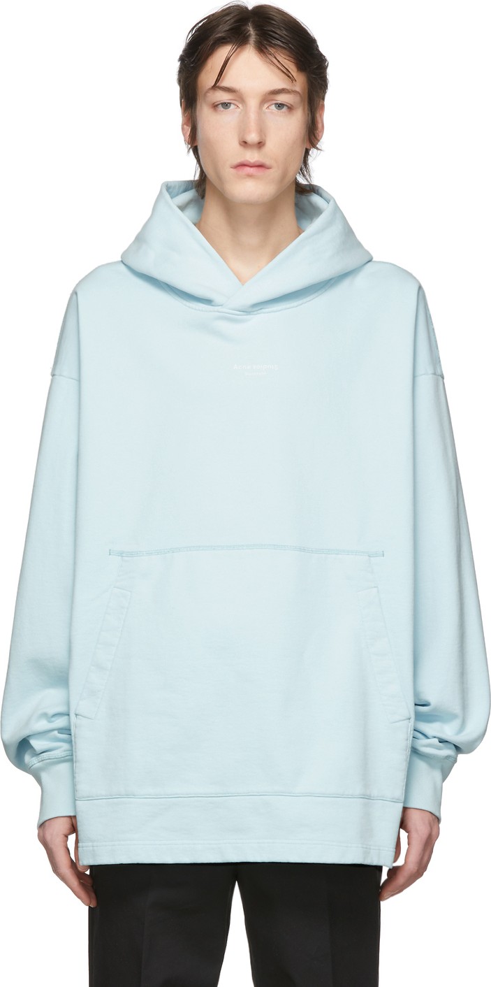 Acne Studios Blue Franklin H Stamp Hoodie