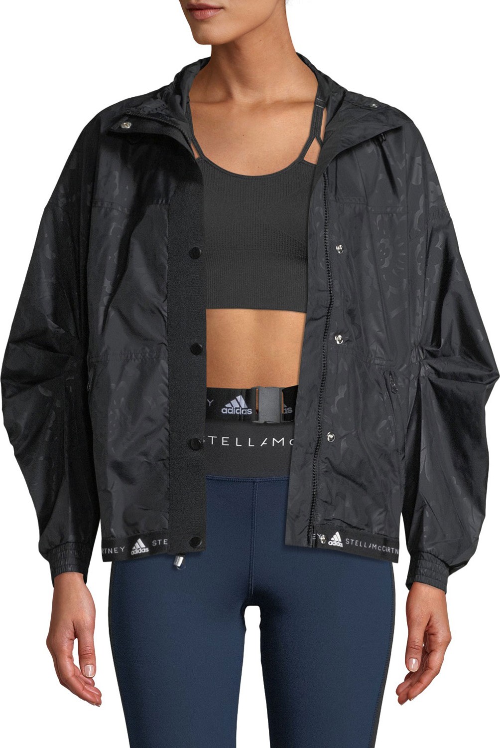 Adidas By Stella McCartney Run Wind-Resistant Floral Performance Jacket