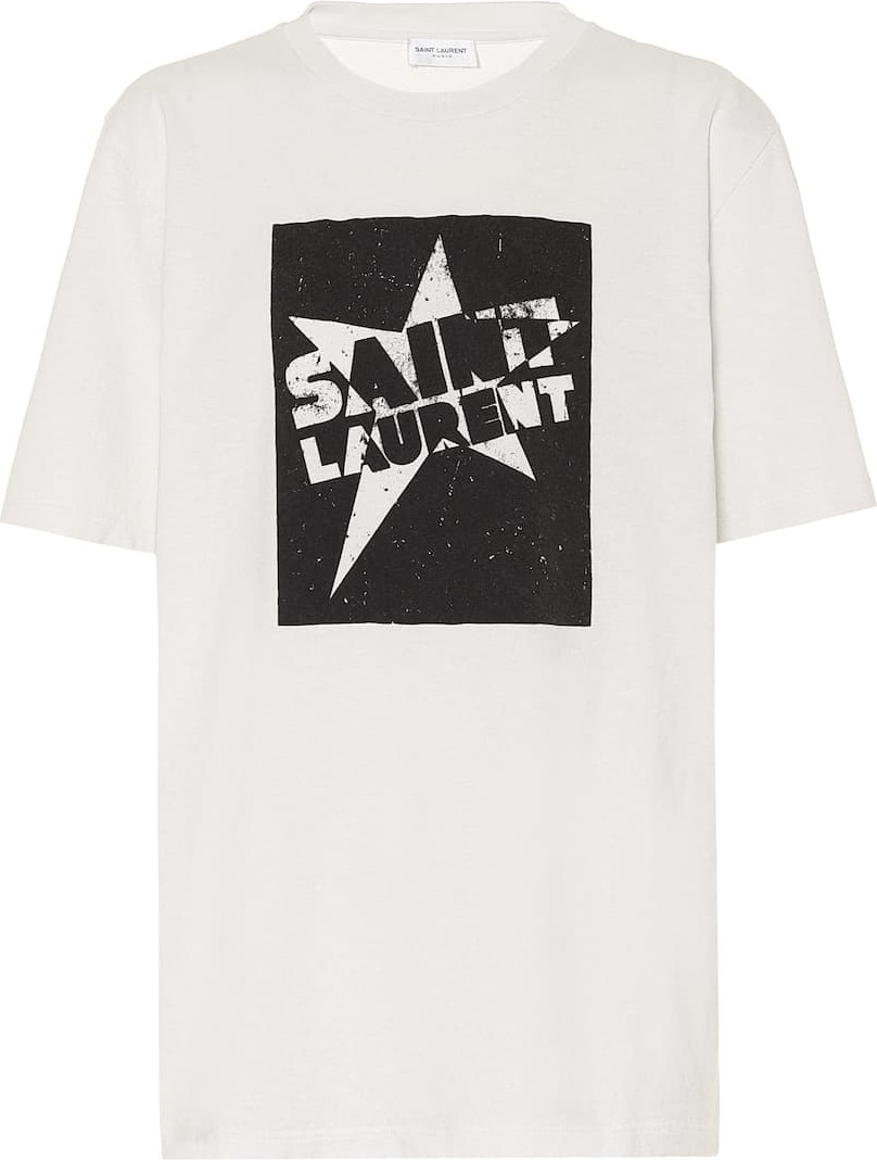 Saint Laurent Logo cotton-jersey T-shirt