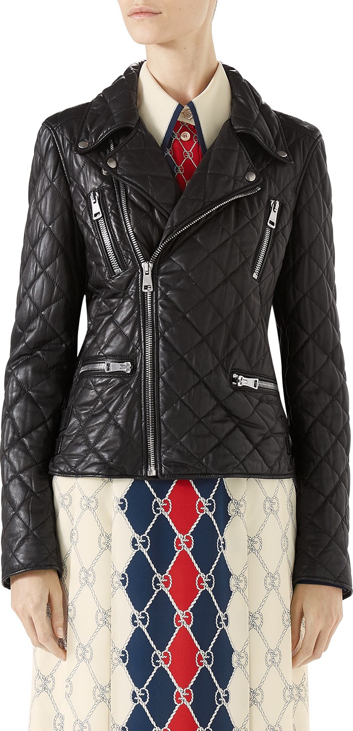 Gucci Quilted Napa Leather Biker Jacket