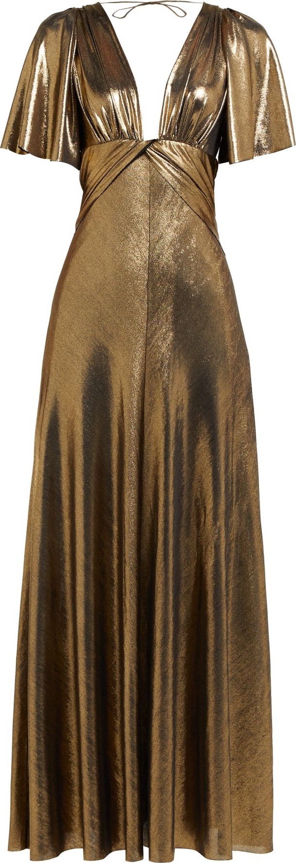 MARIA LUCIA HOHAN Lilah metallic jersey panelled maxi dress
