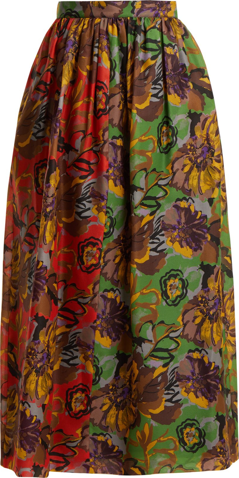 Duro Olowu Floral-print silk-gazar skirt