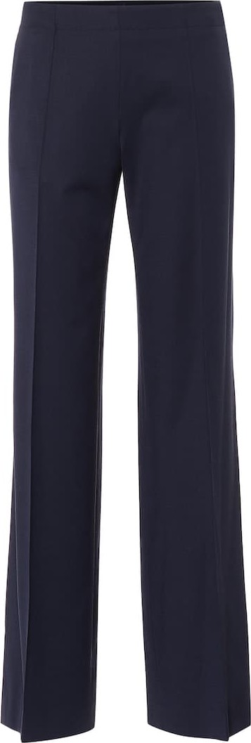 Chloe Mid-rise wide-leg wool-blend pants