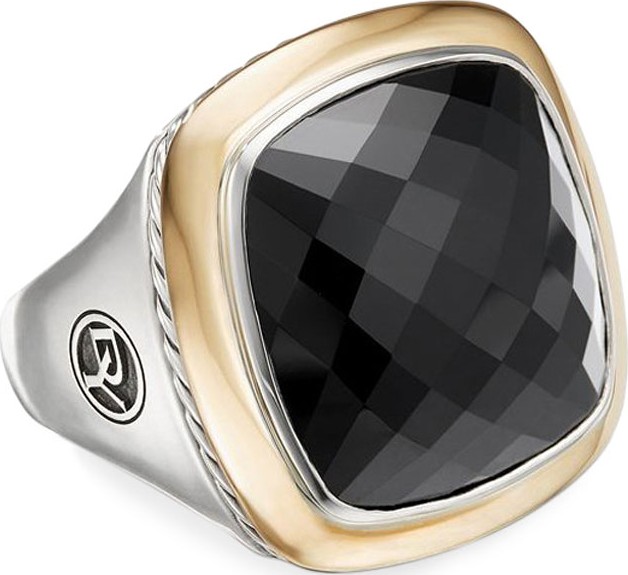 David Yurman Albion 18mm Silver/Gold Statement Ring