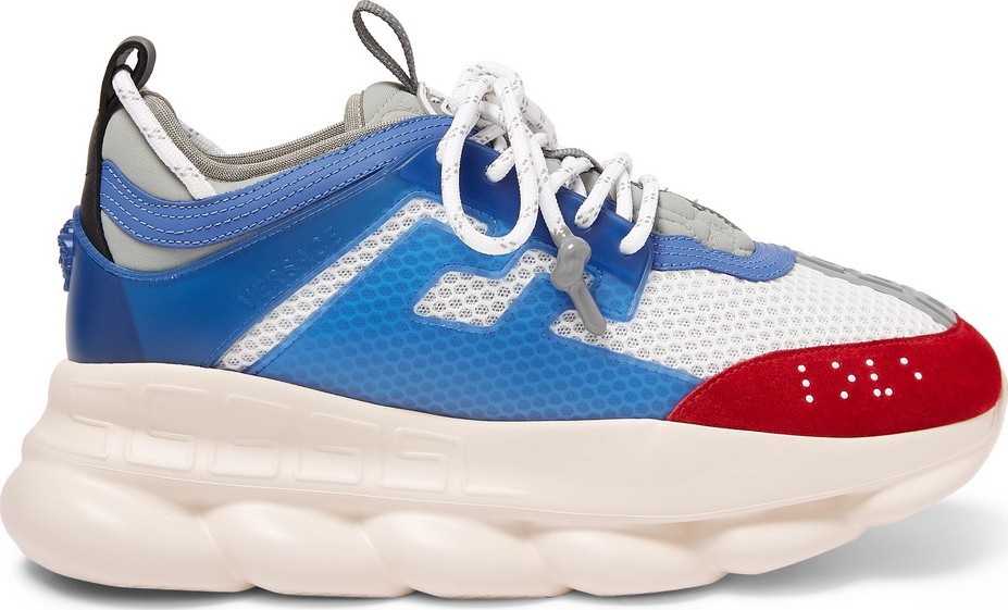 Versace Chain Reaction Panelled Mesh Sneakers