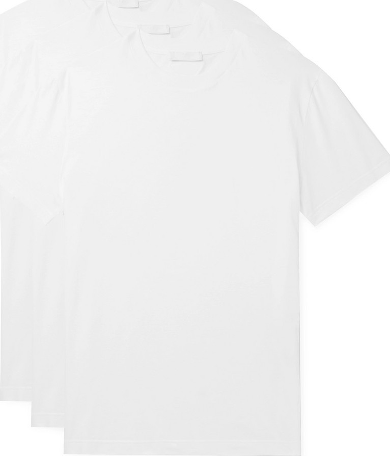 Prada Three-Pack Slim-Fit Cotton-Jersey T-Shirts