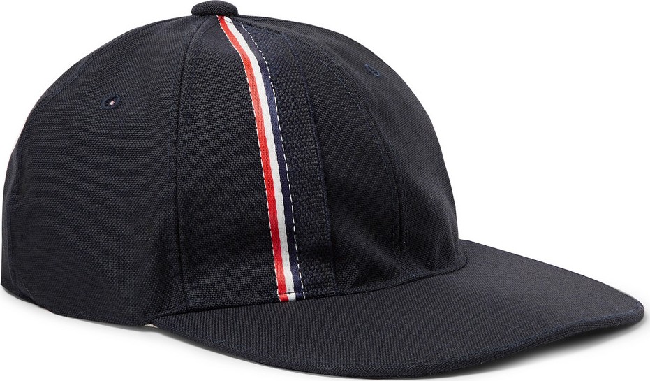 Thom Browne Striped Selvedge-Trimmed Wool and Mohair-Blend Baseball Cap