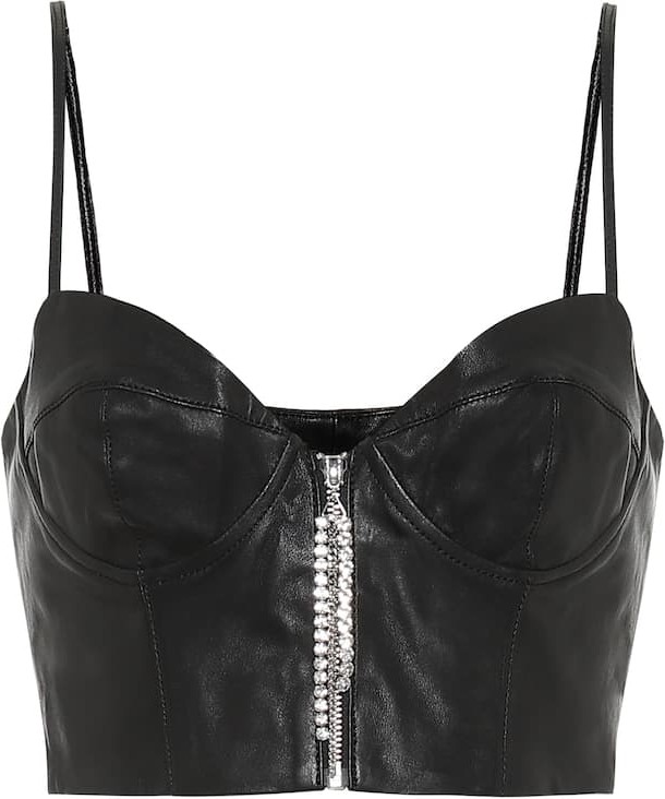 Grlfrnd Marcus leather top